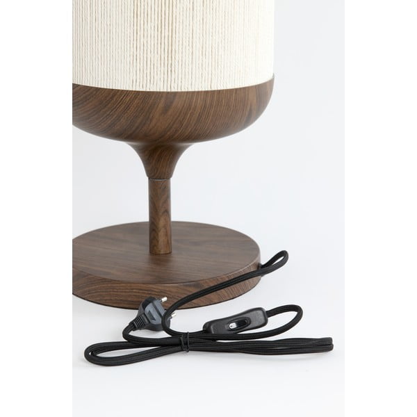 Tmavohnedá stolová lampa s textilným tienidlom (výška 50 cm) Dania – Light & Living-image-4