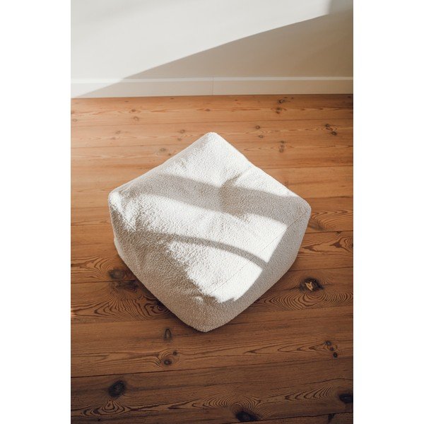 Béžový taburet z textílie buklé Keno – noo.ma-image-2