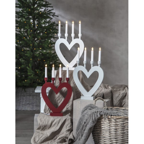 Červený vianočný LED svietnik Star Trading Dala, výška 45 cm-image-4