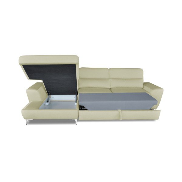 Krémová rohová rozkladacia pohovka Windsor & Co. Sofas Omega, ľavý roh-image-3