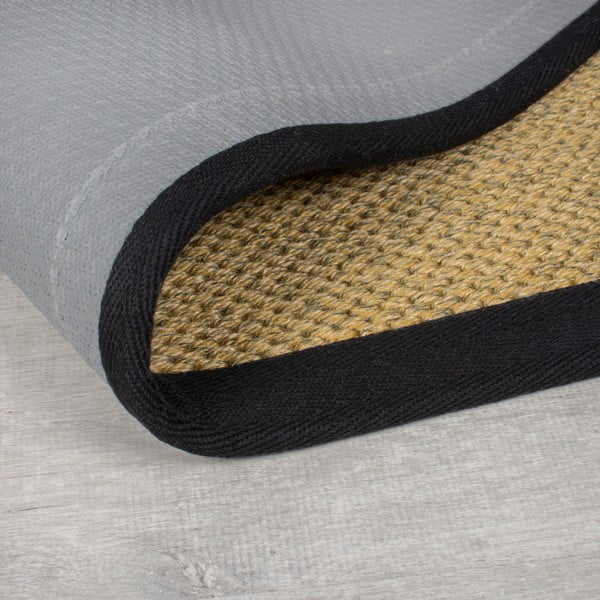Vnútorný a vonkajší koberec v čiernej a svetlohnedej farbe 120x170 cm Sisal Look – Flair Rugs-image-2