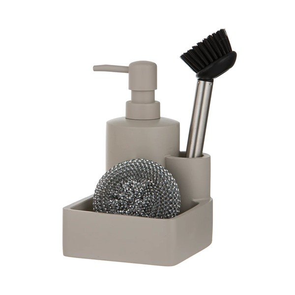 Sivý polyresinový stojan na umývacie prostriedky Essentials – Ladelle