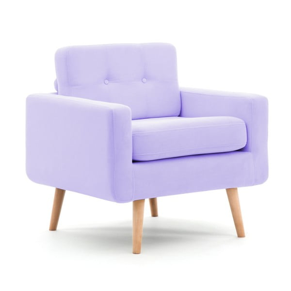 Pastelovofialové kreslo Vivonita Ina-image-2