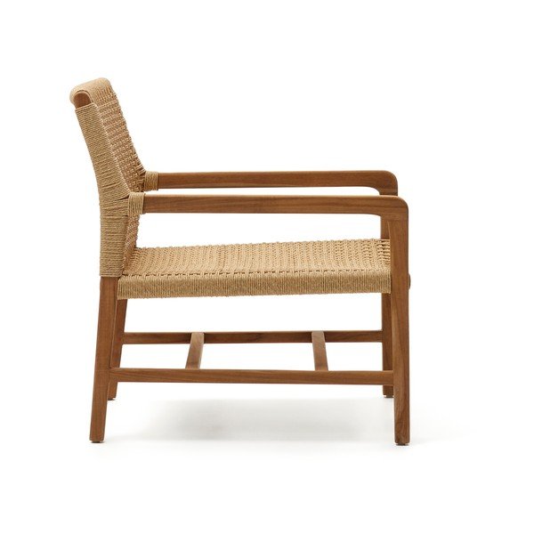 Drevené záhradné kreslo v prírodnej farbe Sabolla - Kave Home-image-2