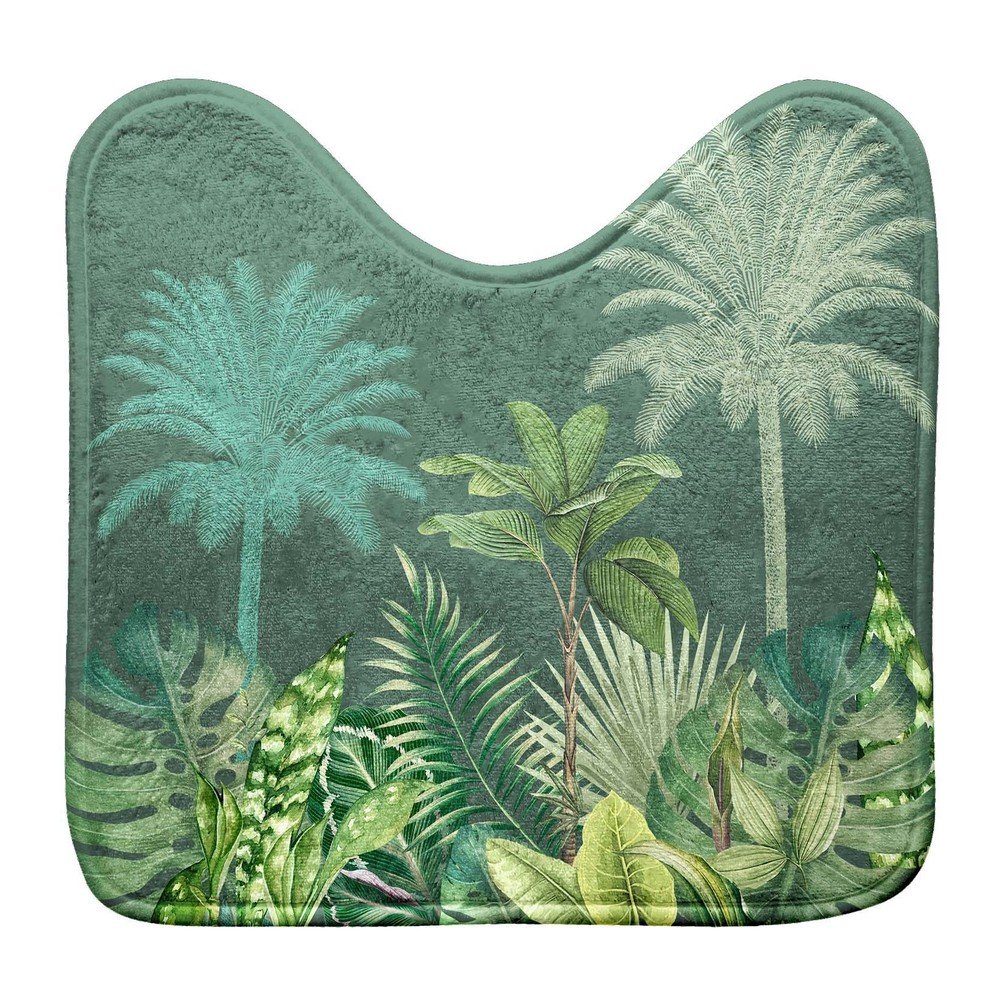 E-shop Zelená textilná WC kúpeľňová predložka 45x45 cm Vagabonde – douceur d'intérieur