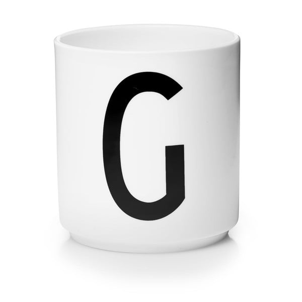 Biely porcelánový hrnček Design Letters Personal G