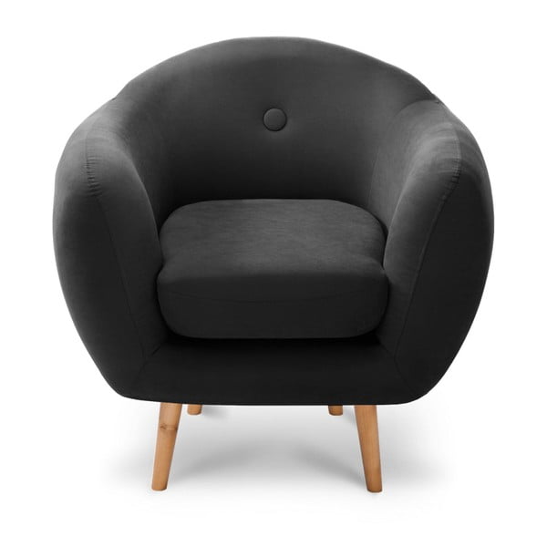 Čierne kreslo Scandi by Stella Cadente Maison