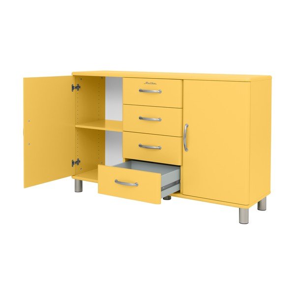 Žltá nízka komoda 146x92 cm Malibu - Tenzo-image-4