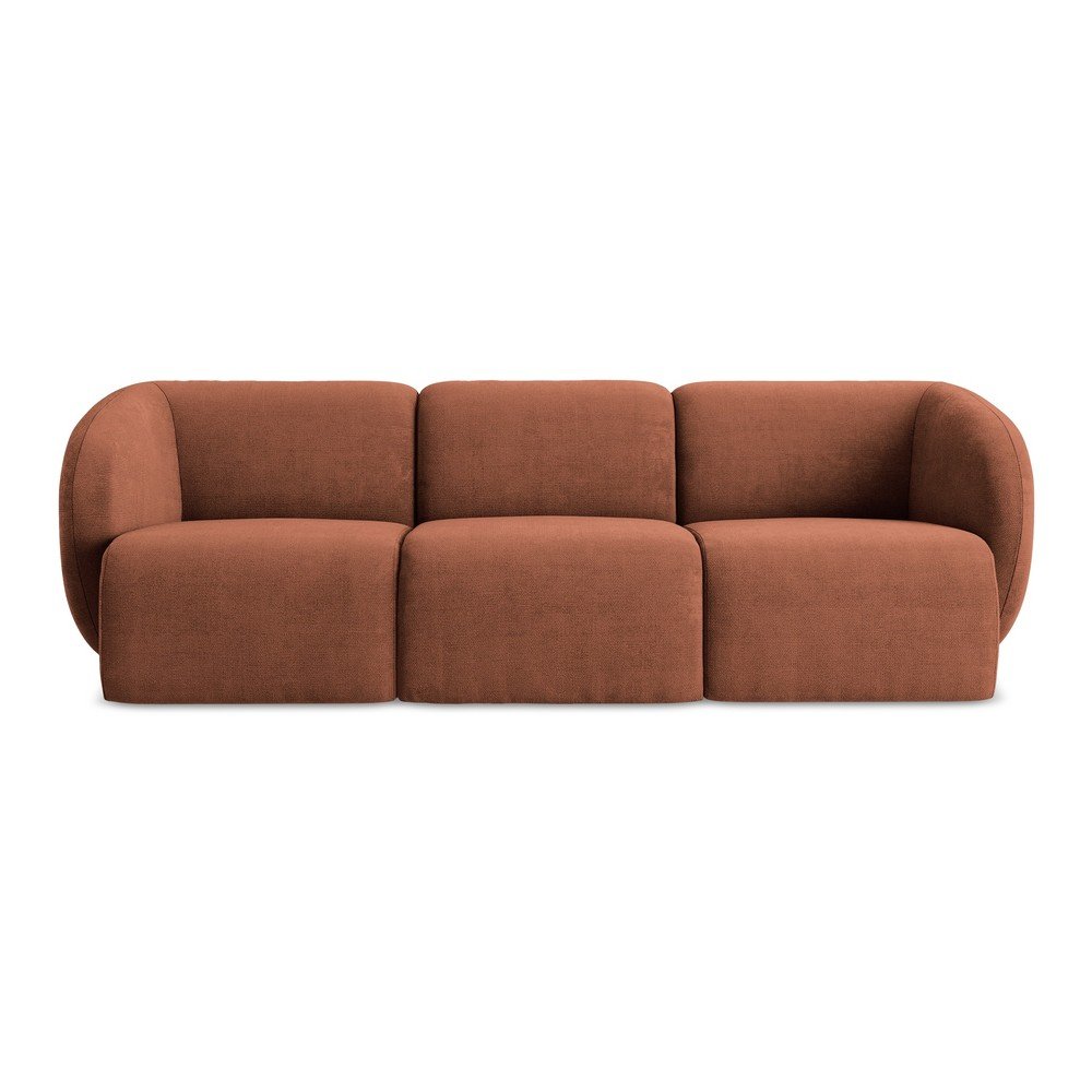 Ženilková pohovka v terakotovej farbe 244 cm Lani – Makamii