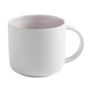 Biely porcelánový hrnček s ružovým vnútrom Maxwell &amp; Williams Tint, 440 ml