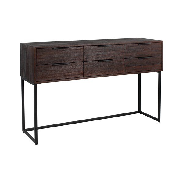 Tmavohnedá komoda z teakového dreva Webster – White Label-image-2