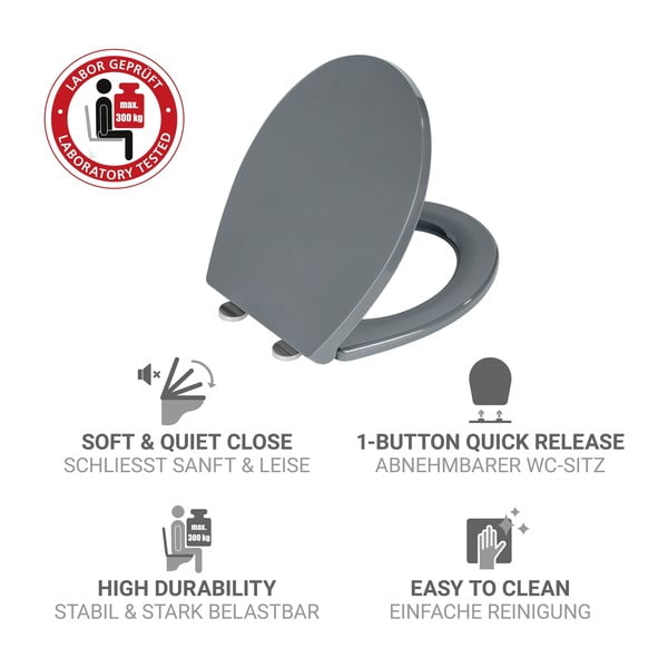 Záchodová doska s automatickým zatváraním 37 x 44,5 cm Ostuni – Wenko-image-4