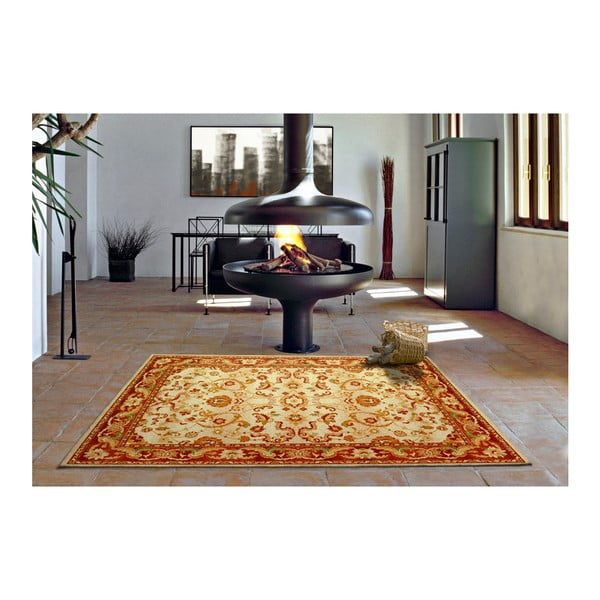 Oranžovobéžový koberec Universal Madras, 133 × 190 cm