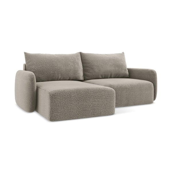 Béžová rozkladacia/s úložným priestorom rohová pohovka (ľavý roh) Kalena – Makamii-image-1