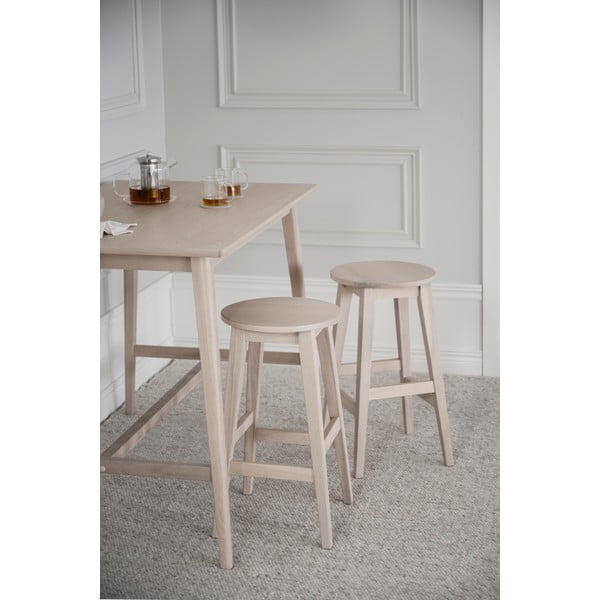 Barová stolička z dubového dreva v prírodnej farbe (výška sedadla 65 cm) Austin – Rowico-image-1
