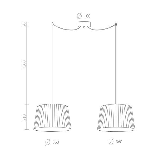 Čierne dvojramenné závesné svietidlo Sotto Luce KAMI Elementary M 2S-image-2