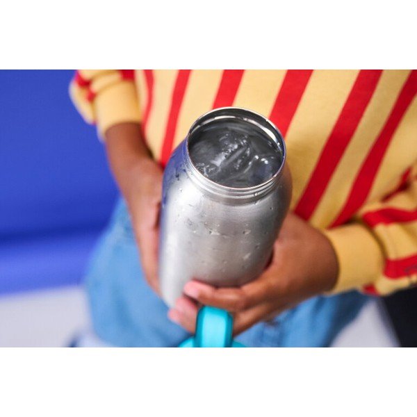 Ružová/v striebornej farbe kovová detská termoska 500 ml Campus – Mepal-image-3