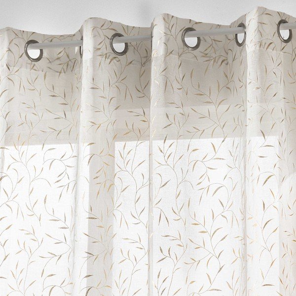 Záclona v béžovej a zlatej farbe 140x240 cm Maissa – douceur d'intérieur