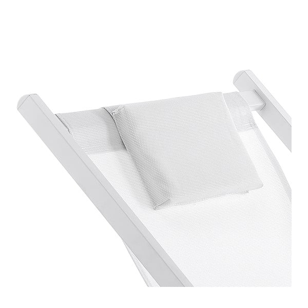 Biele kovové skladacie záhradné ležadlo Milos – Tomasucci-image-2