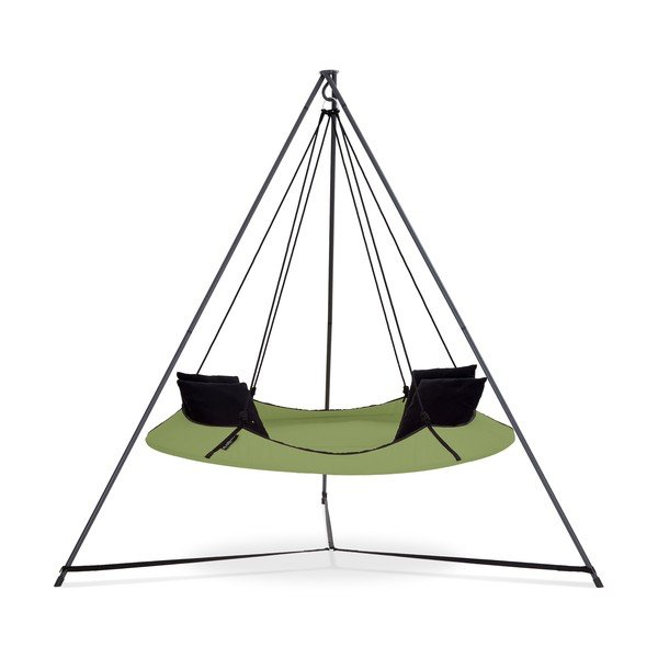 Zelená záhradná hojdačka so stojanom - Hangout Pod-image-1