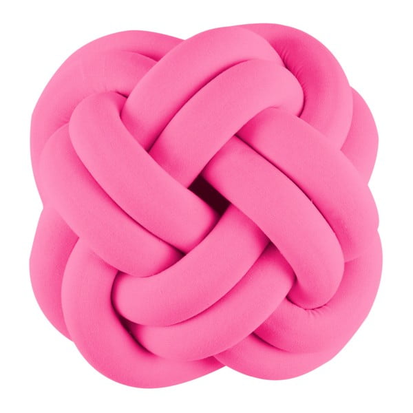 Malý ružový vankúš/puf Knotty Knots Simple