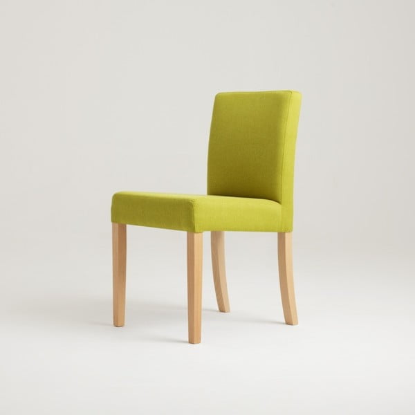 Zelená stolička s bukovými nohami Wilton