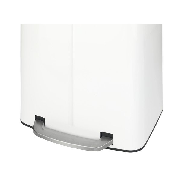 Dvojitý biely pedálový odpadkový kôš Wenko, 2 × 20 l-image-3
