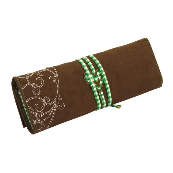 Šperkovnica Roll Bavaria Brown/Green, 27x9,5x3 cm