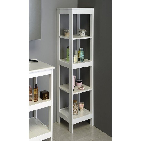 Biely kúpeľňový regál 36x156 cm Etide – Sapho-image-2