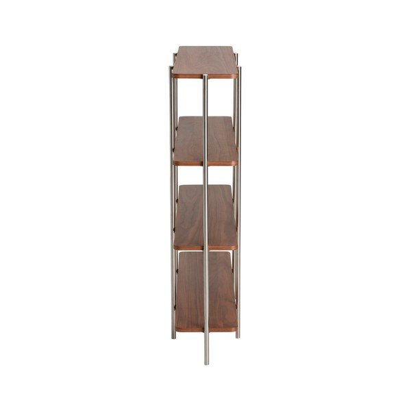 Regál v dekore orecha v tmavo prírodnej farbe 120x120x30 cm Lyllo – Ellos Home-image-4