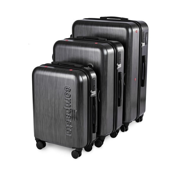Súprava cestovných kufrov 3 ks Graphite – Compactor