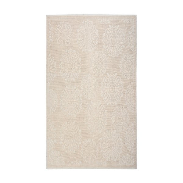 Krémový bavlnený koberec Floorist Ganda, 120 x 180 cm