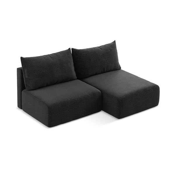 Čierna rozkladacia/s úložným priestorom rohová pohovka (pravý roh) Kalena – Makamii-image-3