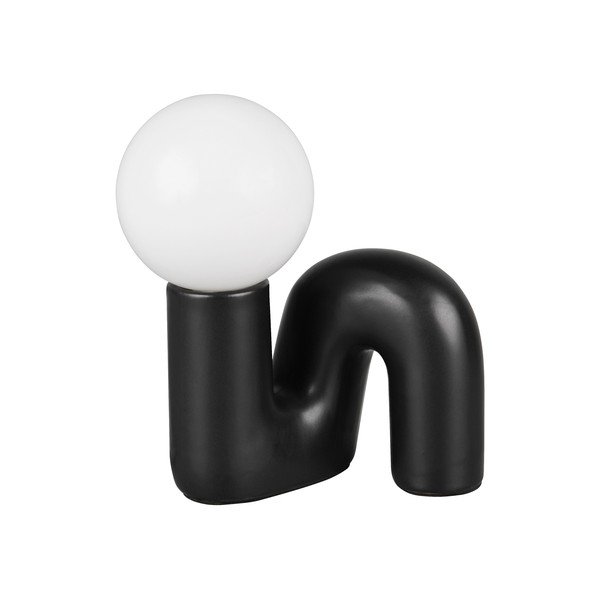 Čierna keramická stolová lampa (výška  21,5 cm) Quinn – Reality