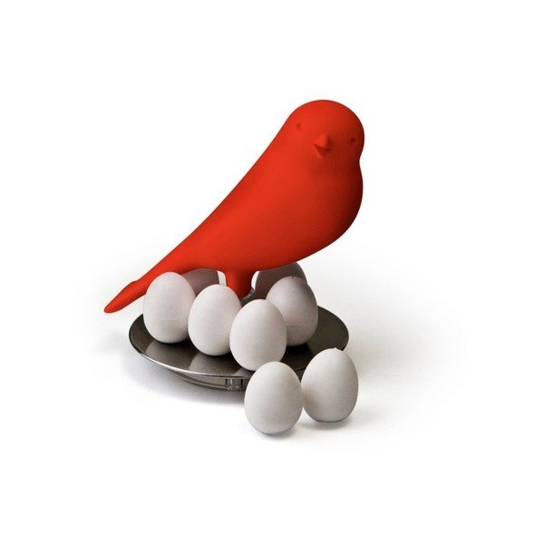 Červený stojan s magnetmi Qualy Magnetic Egg Sparrow-image-1