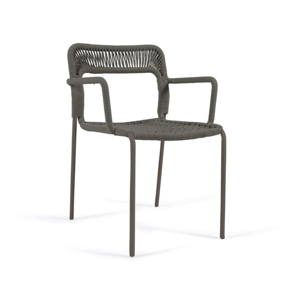 Tmavozelená kovová záhradná stolička Cailin – Kave Home