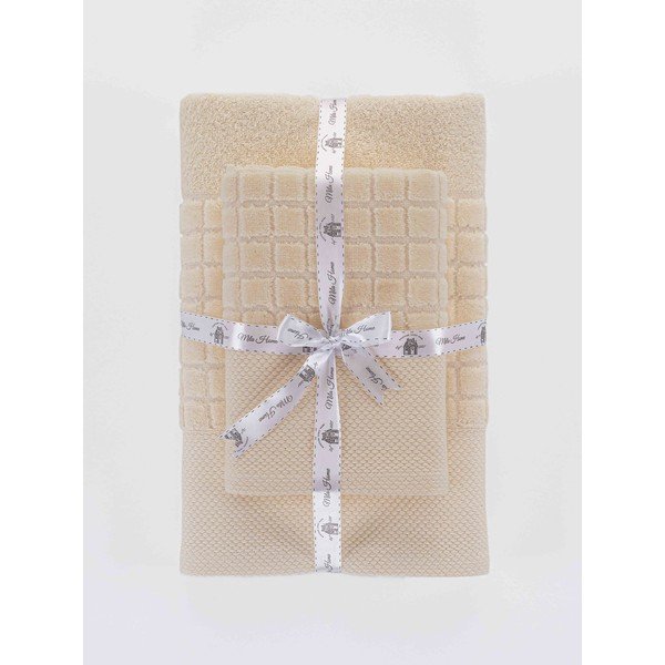 Biele froté bavlnené uteráky a osušky v súprave 2 ks Square – Mila Home-image-3