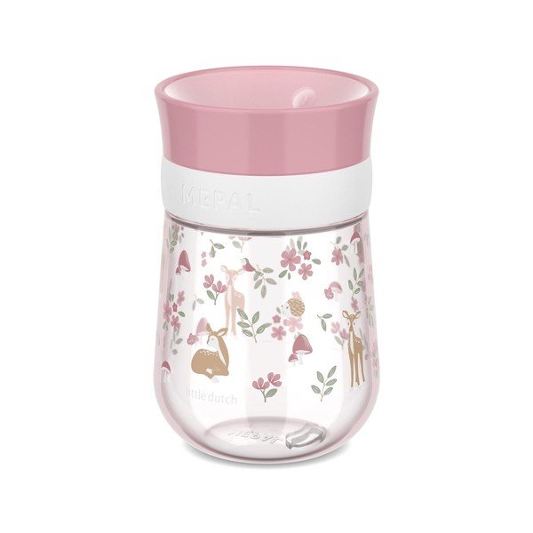 Svetloružový plastový detský hrnček 300 ml Fairy Garden – Mepal