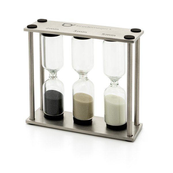 Presýpacia minútka v striebornej farbe Duet – Bredemeijer