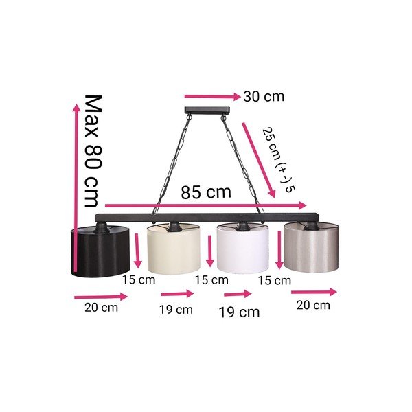 Závesné svietidlo 30x85 cm 4 - Magenta Home-image-2