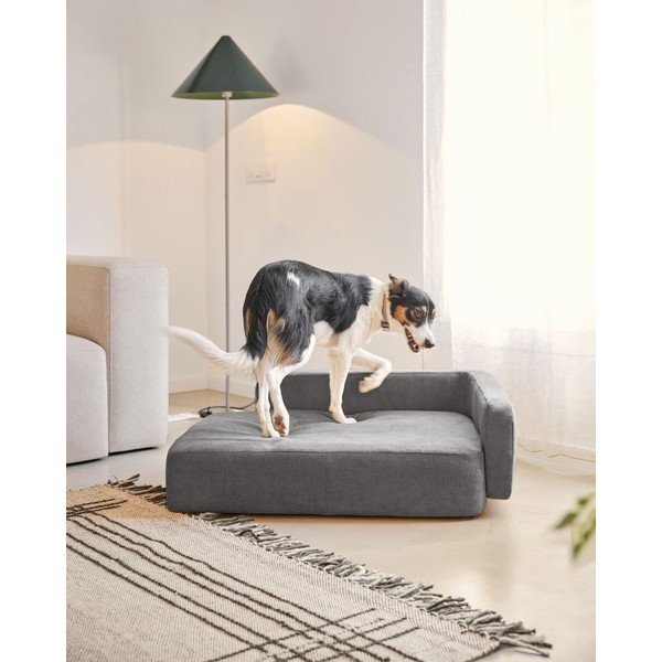 Tmavosivý pelech pre psov 96x70 cm Bowie - Kave Home-image-4