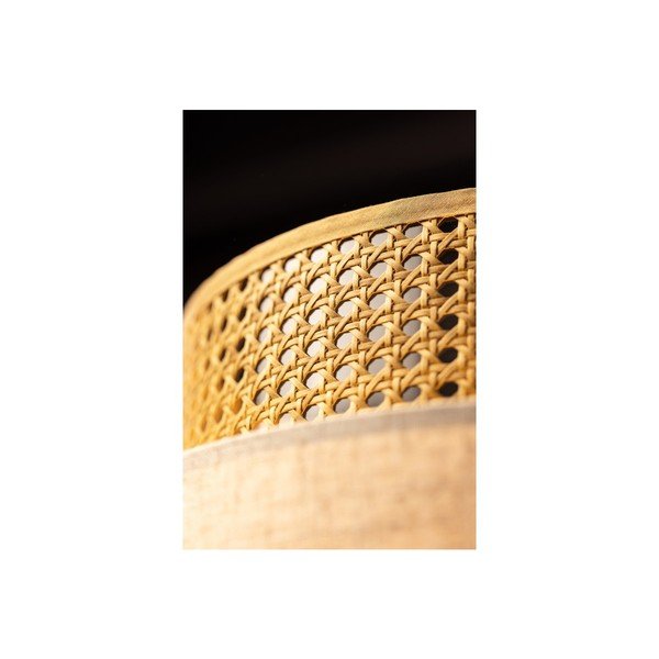 Závesné svietidlo v prírodnej farbe s ratanovo-textilným tienidlom Abra 2 – GTV-image-4