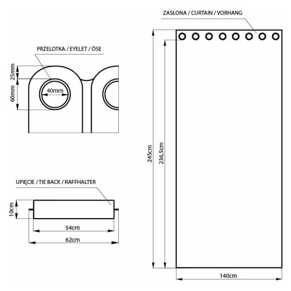Biely záves so zamatovým povrchom AmeliaHome Velvet, 140 x 245 cm-image-1