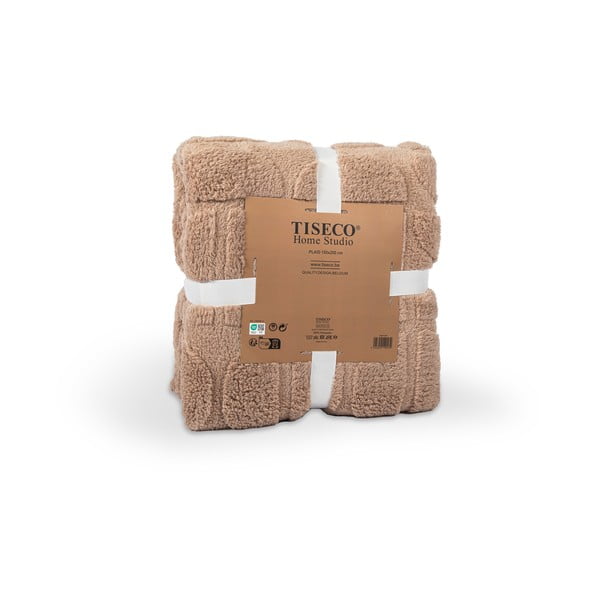 Hnedá deka z mikroplyšu 150x200 cm Rena – Tiseco Home Studio-image-2