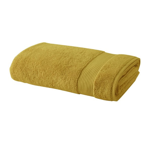 Horčicovo-žltý bavlnený uterák Bella Maison Basic, 100 × 150 cm