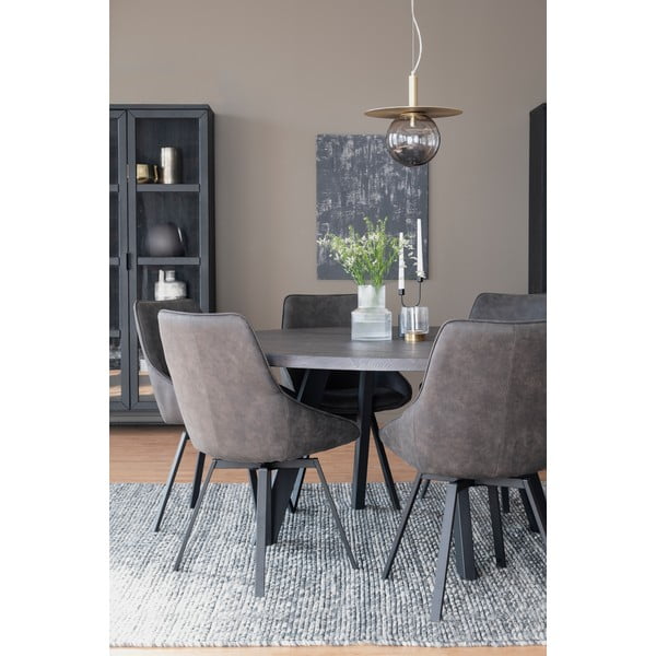 Sivá otočná stolička Alison - Rowico-image-2