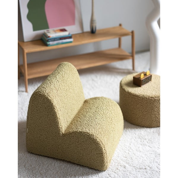 Zelené detské kresielko z textílie buklé Cloud – Wigiwama-image-2