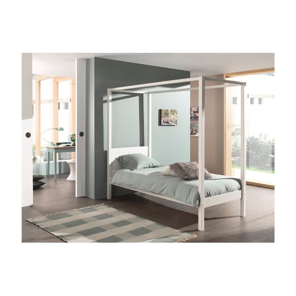 Biela detská posteľ 90x200 cm PINO CANOPY – Vipack-image-2
