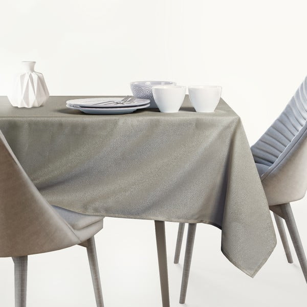 Hnedosivý obrus v oválnom tvare AmeliaHome Empire Cappuccino Oval, 140 × 240 cm-image-3
