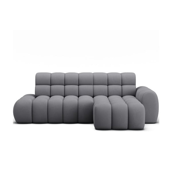 Sivá rozkladacia rohová pohovka (pravý roh/s leňoškou) Ceedro – ELTAP